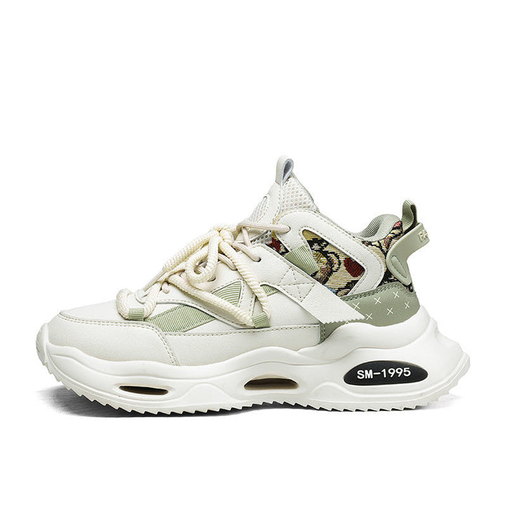 Damen Plateau Leder Sneaker Mit Stilvoller Schnürung Komfort Passform