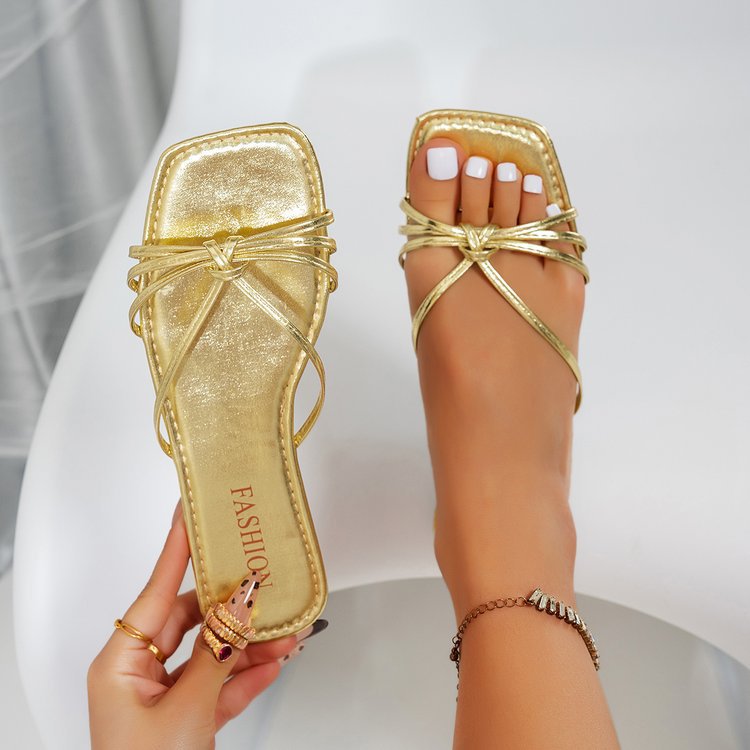 Damen Elegante Sandalen Mit Funkelndem Riemen – Bequeme Sommerschuhe