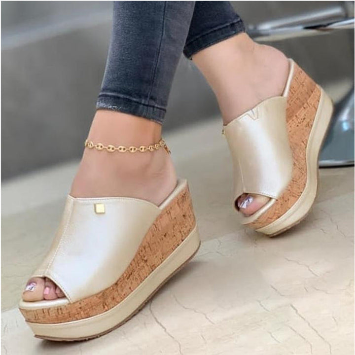 Damen Elegante Offene Keilsandalen – Bequeme Sommerschuhe