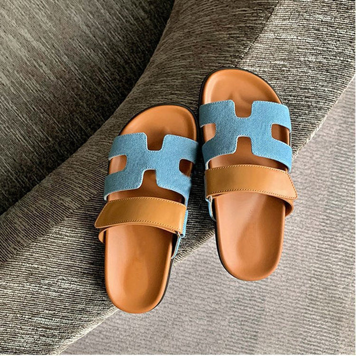Damen Kunstleder Sandalen Mit Verstellbaren Riemen – Bequeme Sommerschuhe