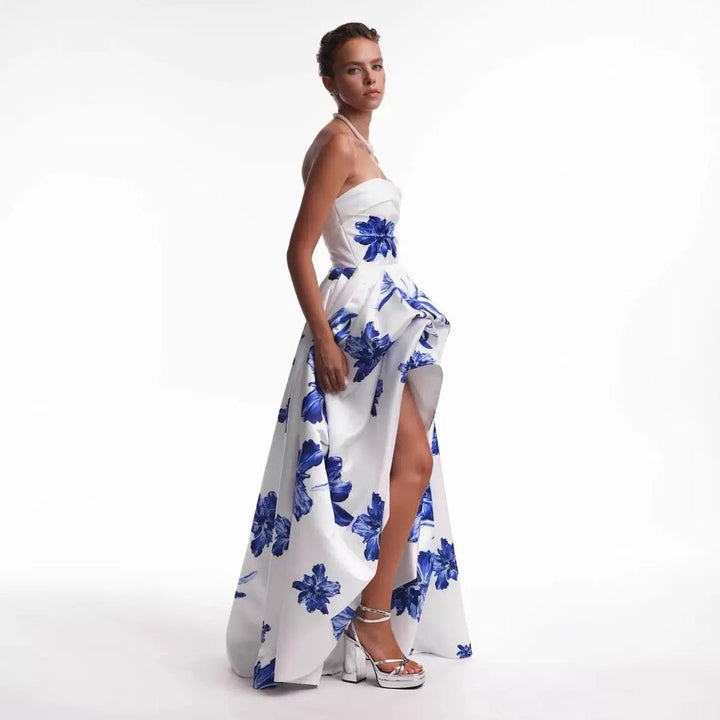 Trägerloses Brautkleid für Damen – Elegantes Brautkleid mit floralen Applikationen