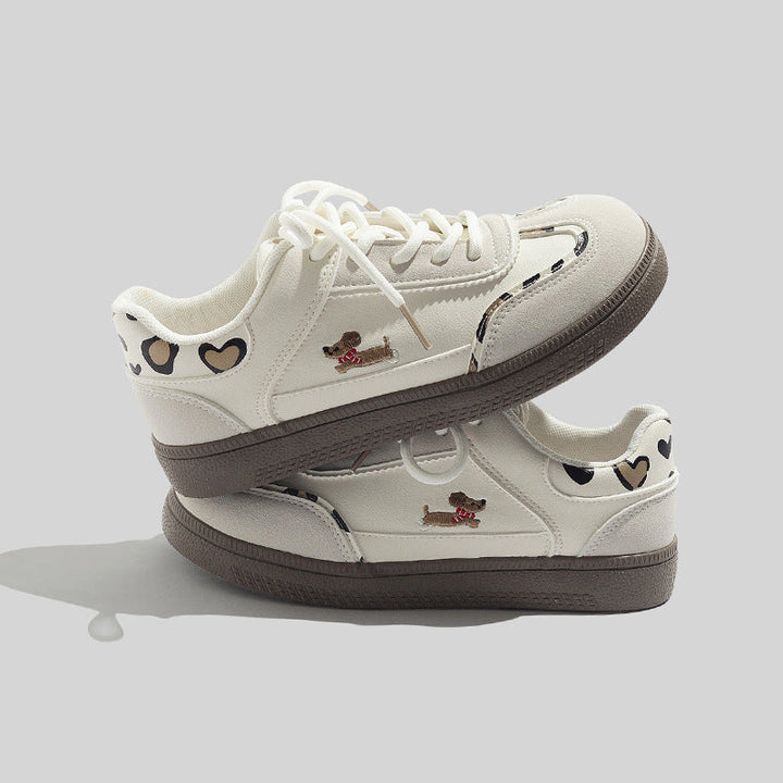 Damen Stilvolle Schnürbare Rote Sneaker Mit Karomuster Design