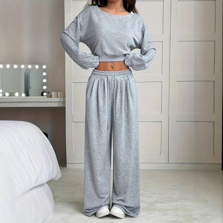 Damen Pullover Zweiteiliges Lounge Set – Bequem Lockeres Outfit