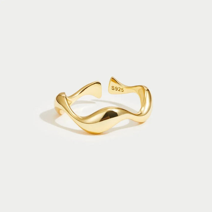 Damen Minimalistischer Vergoldeter Ring – Verstellbarer Eleganter Schmuck