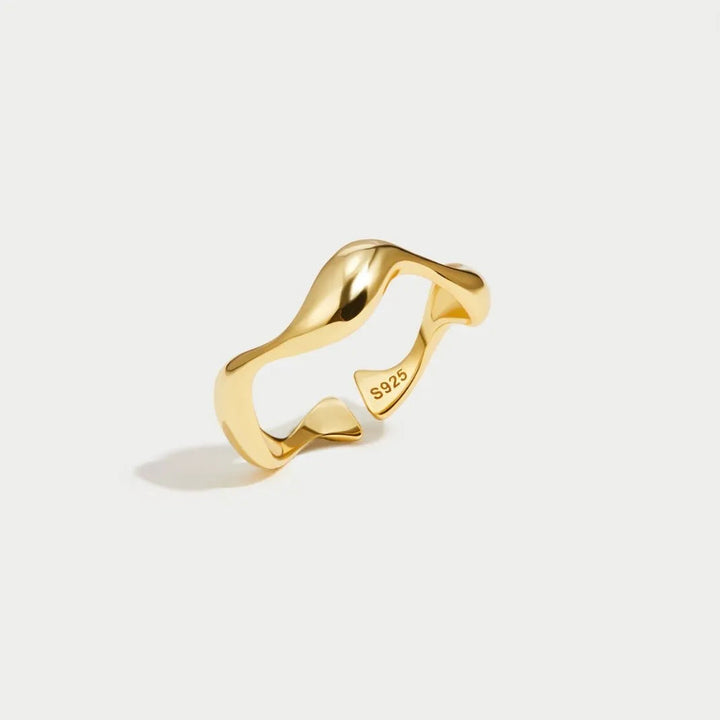 Damen Minimalistischer Vergoldeter Ring – Verstellbarer Eleganter Schmuck