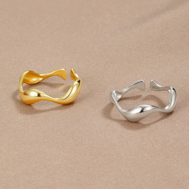 Damen Minimalistischer Vergoldeter Ring – Verstellbarer Eleganter Schmuck