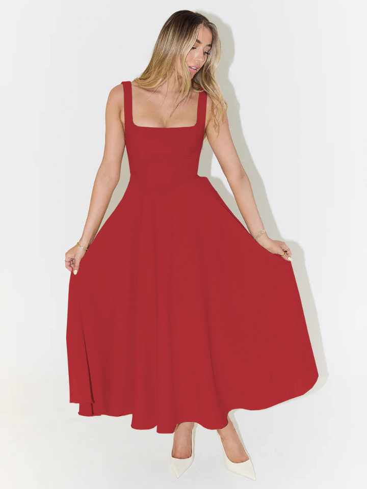 Damen Schwarzes Ärmelloses Kleid