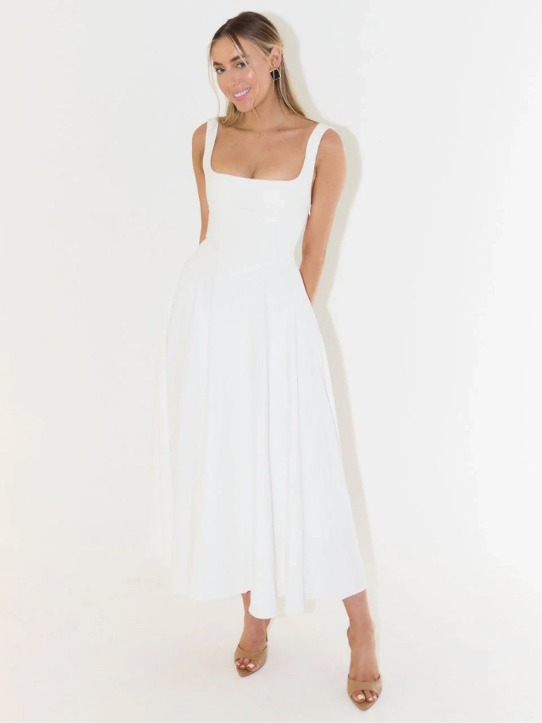 Damen Schwarzes Ärmelloses Kleid