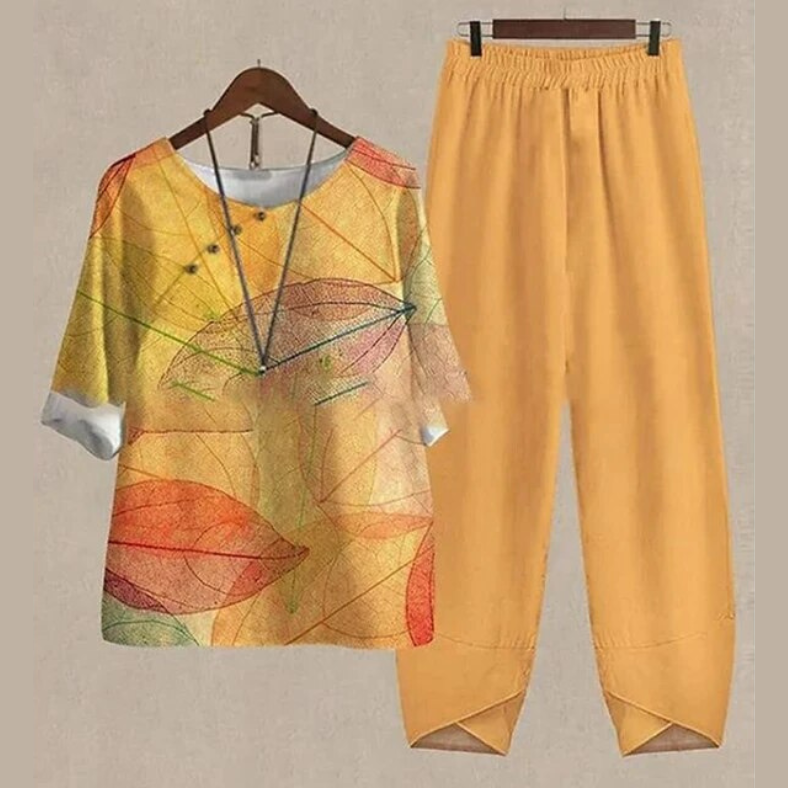 Damen Blumen Outfit Set
