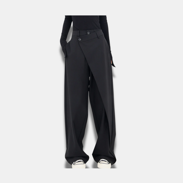 Asymmetrische Hose mit weitem Bein für Damen in Premium Fashion