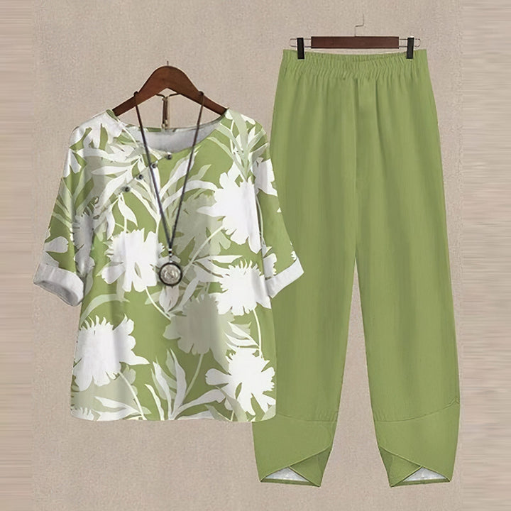 Damen Blumen Outfit Set