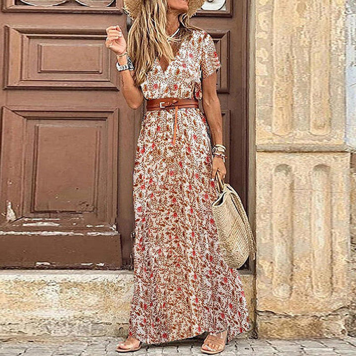Liora | Maxi Ibiza Kleid im Hippie-Stil + GRATIS Gürtel