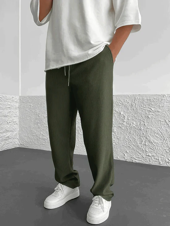 Gerippte Relaxed-Fit-Hose