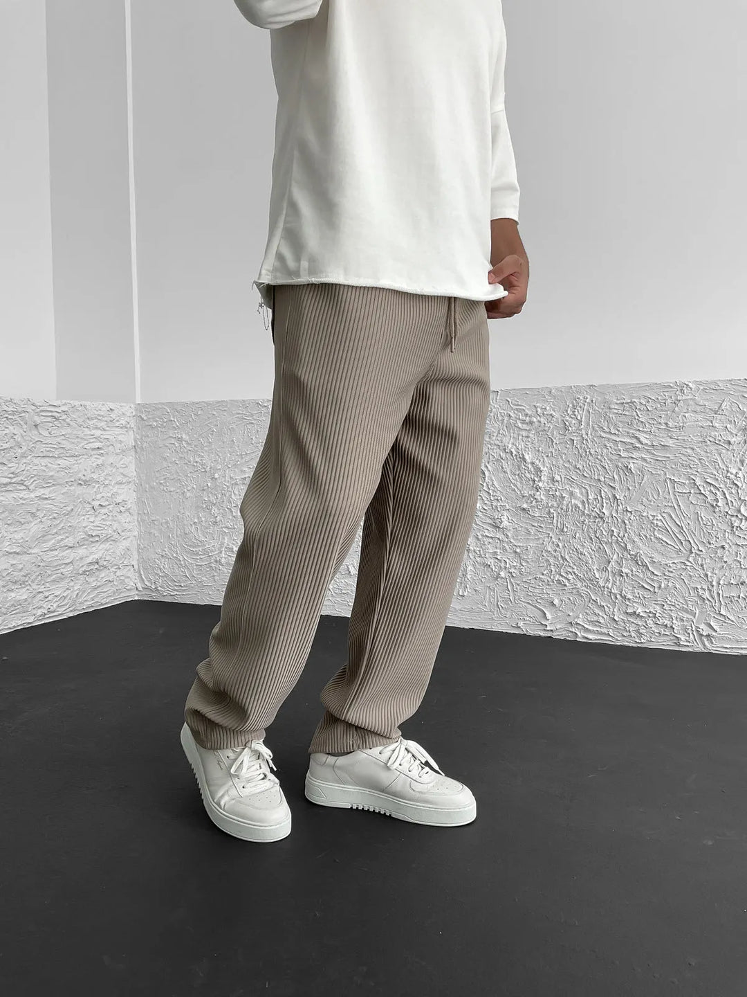 Gerippte Relaxed-Fit-Hose