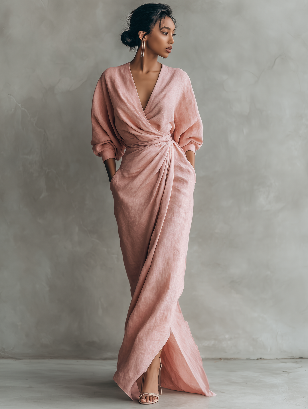 Rosa Maxikleid aus Leinenmischung: Atmungsaktiv und Elegant für den Sommer 5