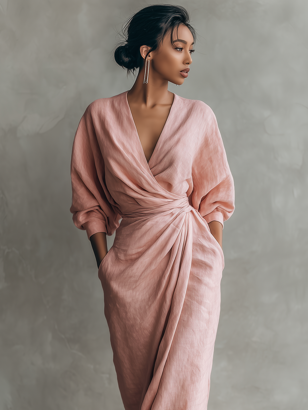 Rosa Maxikleid aus Leinenmischung: Atmungsaktiv und Elegant für den Sommer 6