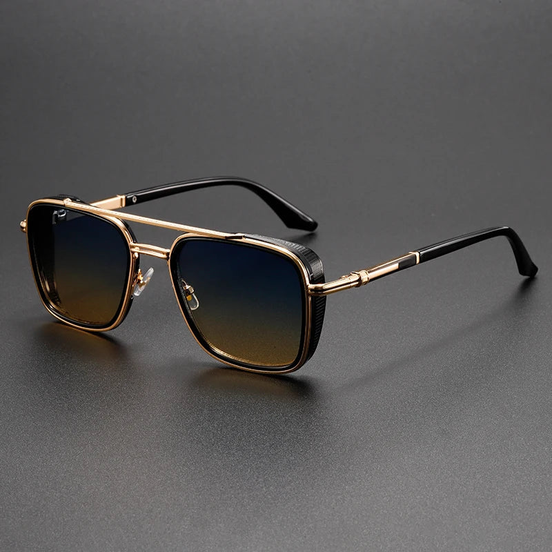 Herren Retro Metall Punk Sonnenbrillen – Vintage UV Schutz Shades