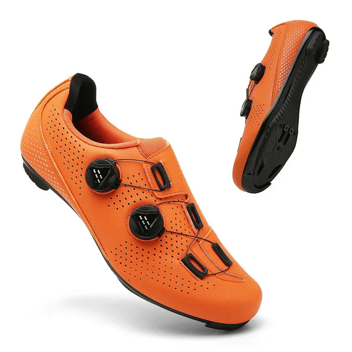 Orange Herren Mountain Selbstverriegelnde Fahrradschuhe – MTB Klickpedal Schuhe