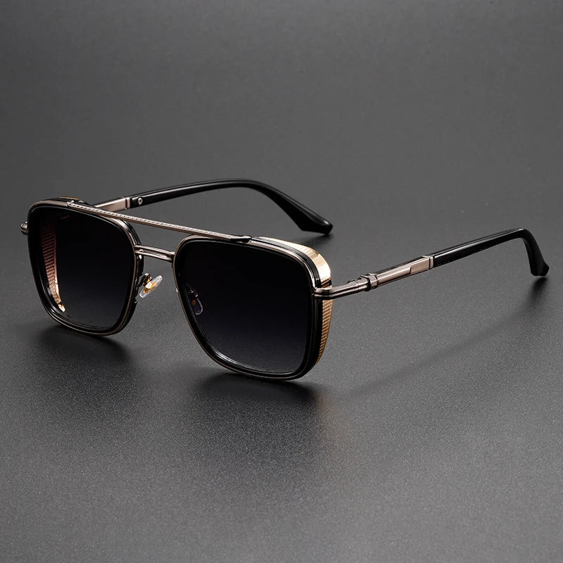 Herren Retro Metall Punk Sonnenbrillen – Vintage UV Schutz Shades