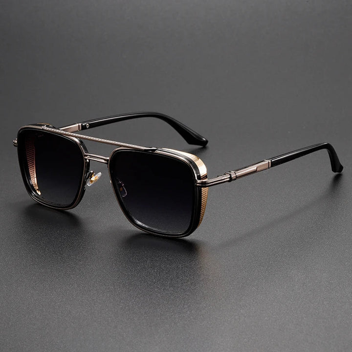 Herren Retro Metall Punk Sonnenbrillen – Vintage UV Schutz Shades