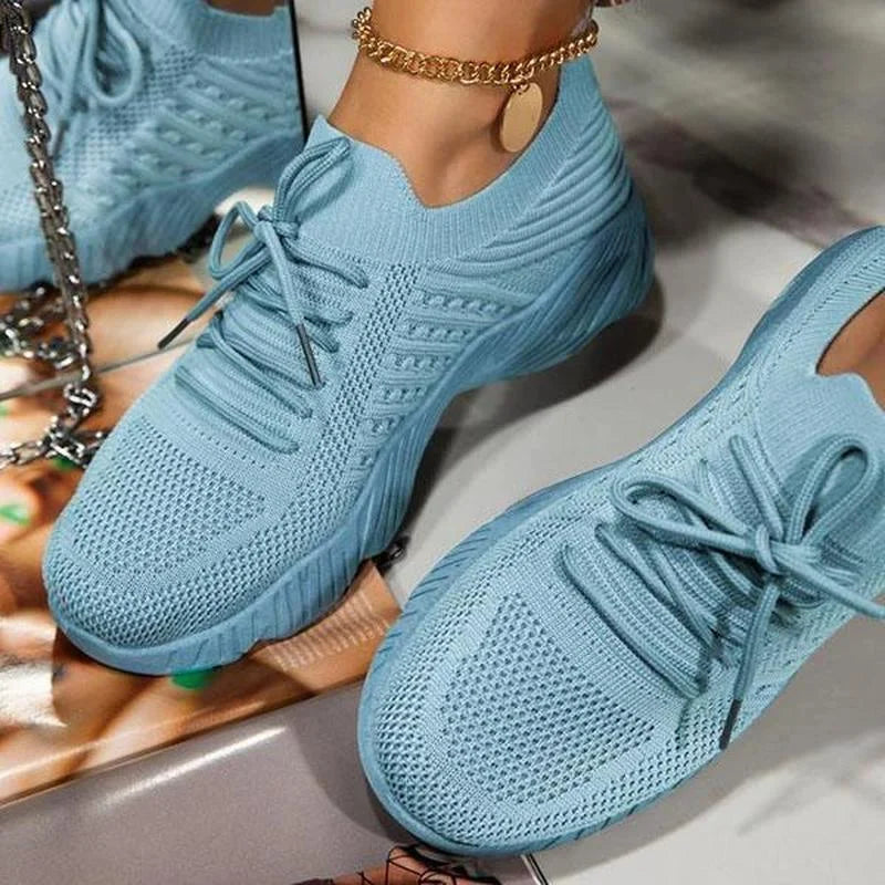 Damen Orthopädische Mesh Schnür-Sneaker – Atmungsaktive Komfort Turnschuhe