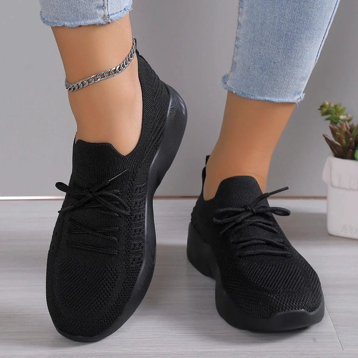 Damen Leichte Schnür Turnschuhe