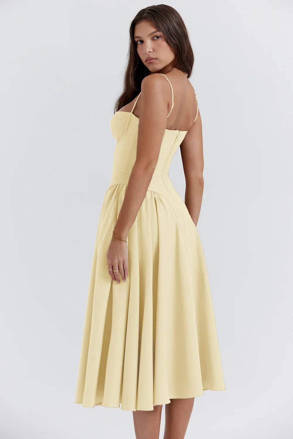 Damen Ärmelloses Korsettkleid