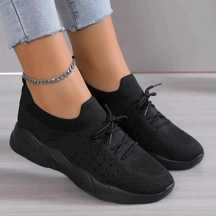Damen Leichte Schnür Turnschuhe