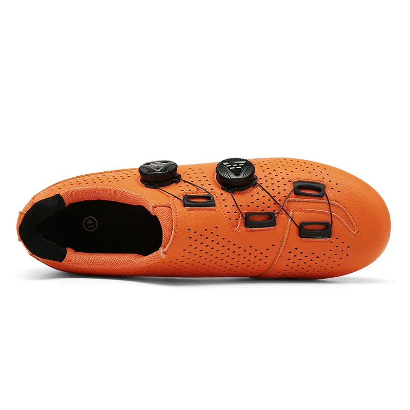 Orange Herren Mountain Selbstverriegelnde Fahrradschuhe – MTB Klickpedal Schuhe
