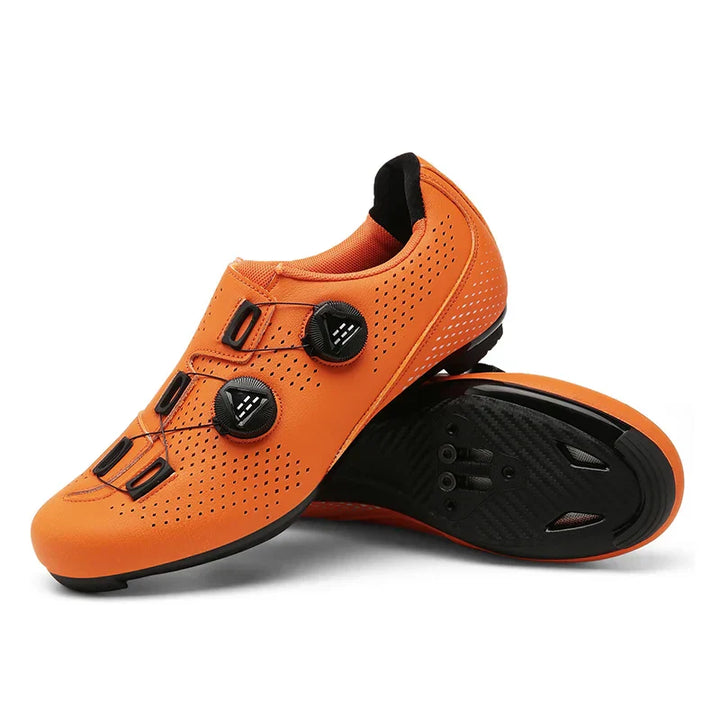 Orange Herren Mountain Selbstverriegelnde Fahrradschuhe – MTB Klickpedal Schuhe
