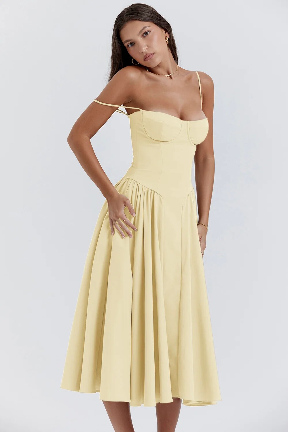 Damen Ärmelloses Korsettkleid