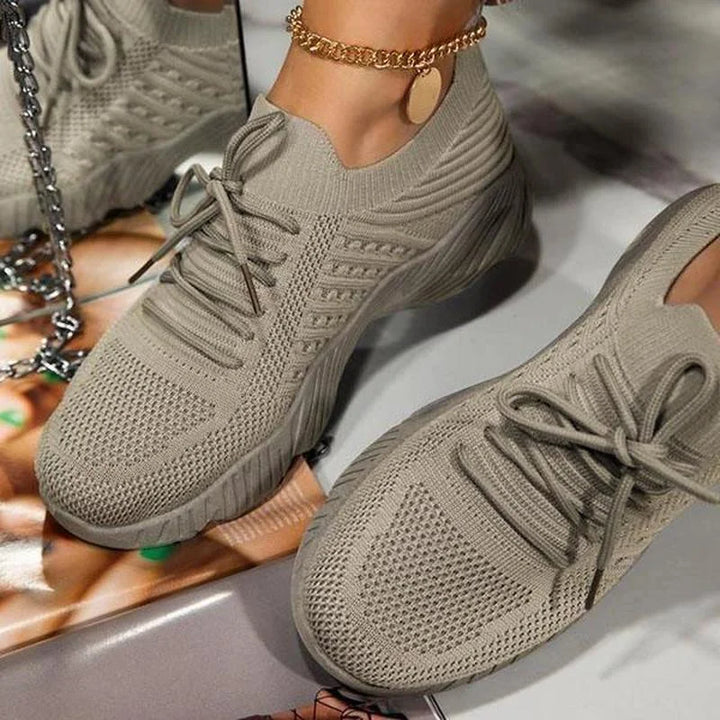 Damen Orthopädische Mesh Schnür-Sneaker – Atmungsaktive Komfort Turnschuhe