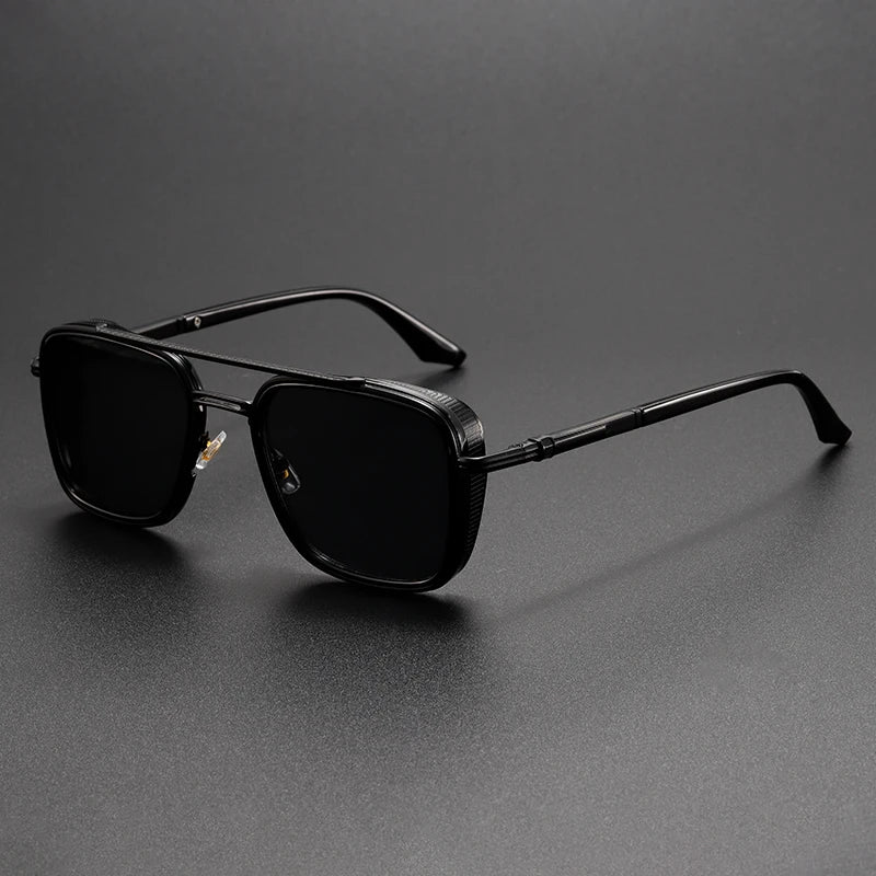 Herren Retro Metall Punk Sonnenbrillen – Vintage UV Schutz Shades