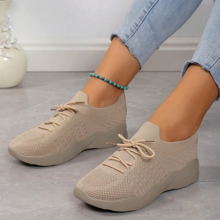 Damen Leichte Schnür Turnschuhe