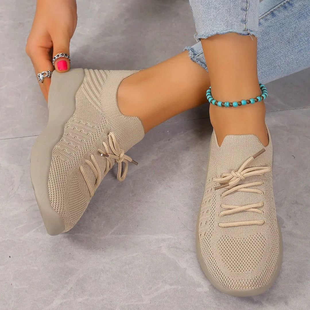 Damen Leichte Schnür Turnschuhe