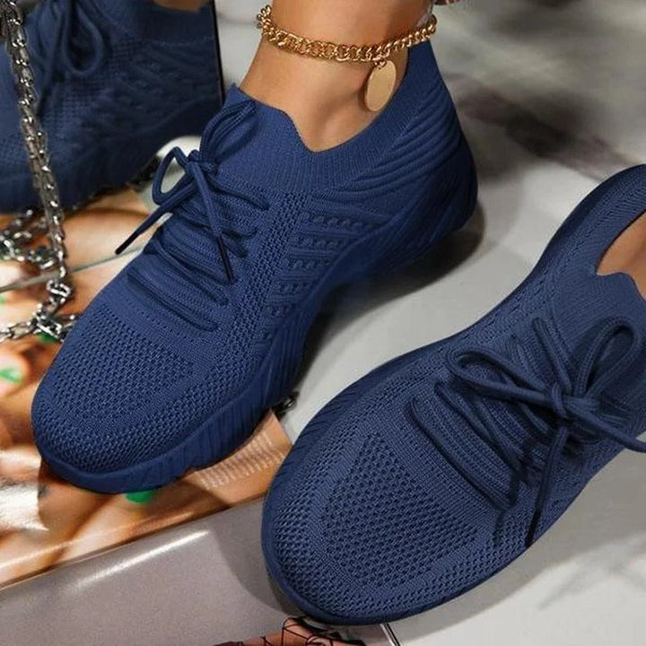 Damen Orthopädische Mesh Schnür-Sneaker – Atmungsaktive Komfort Turnschuhe