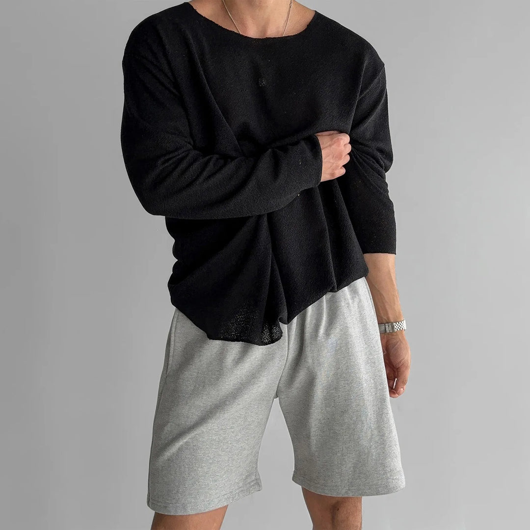 Herren Strick Langarmhemdem