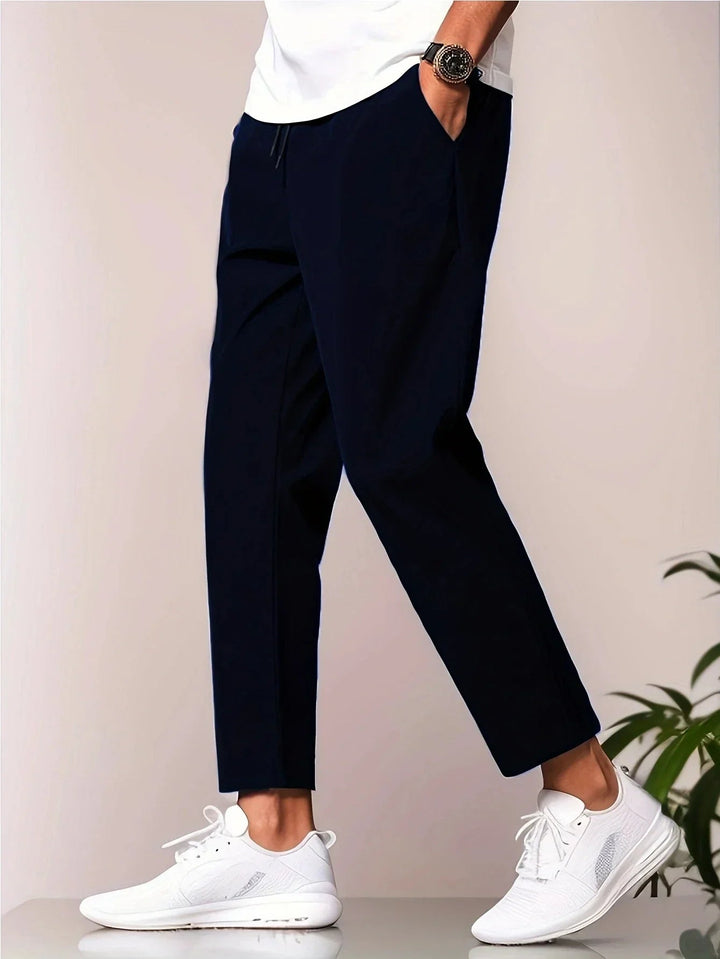 Gerade Geschnittene Leinenhose Für Herren