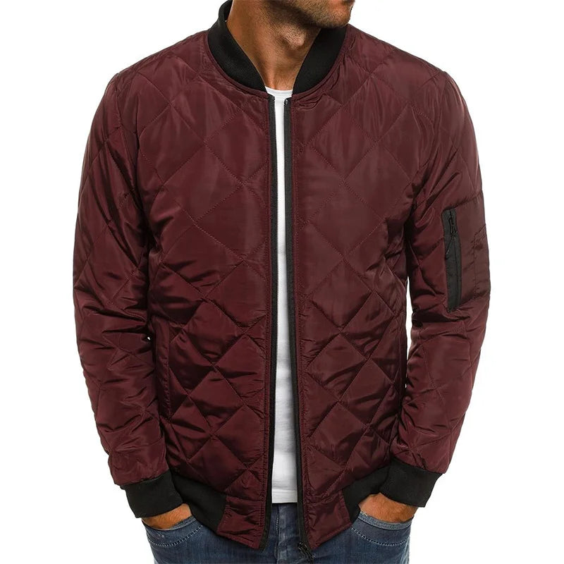 Herren Steppjacke Mit Reißverschluss