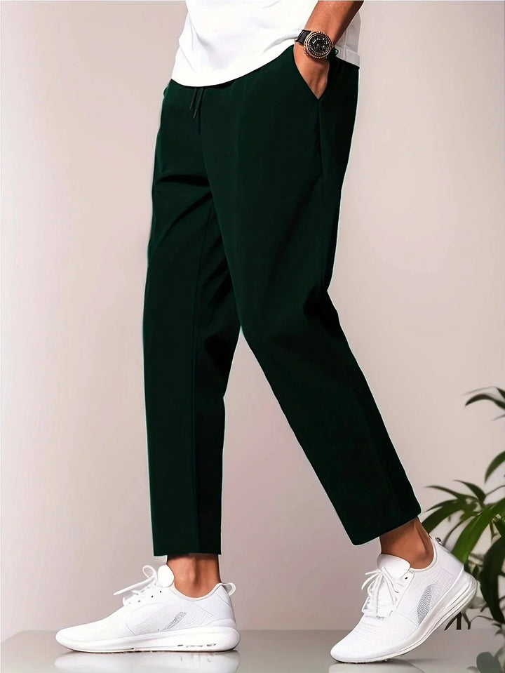 Gerade Geschnittene Leinenhose Für Herren