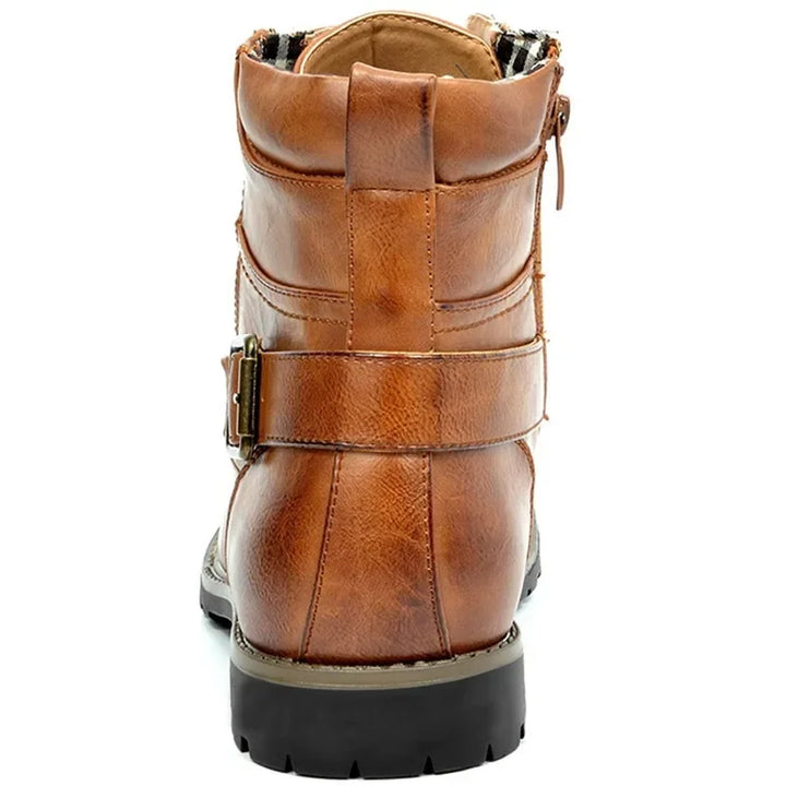 Herren Reißverschluss Flach Lederstiefel