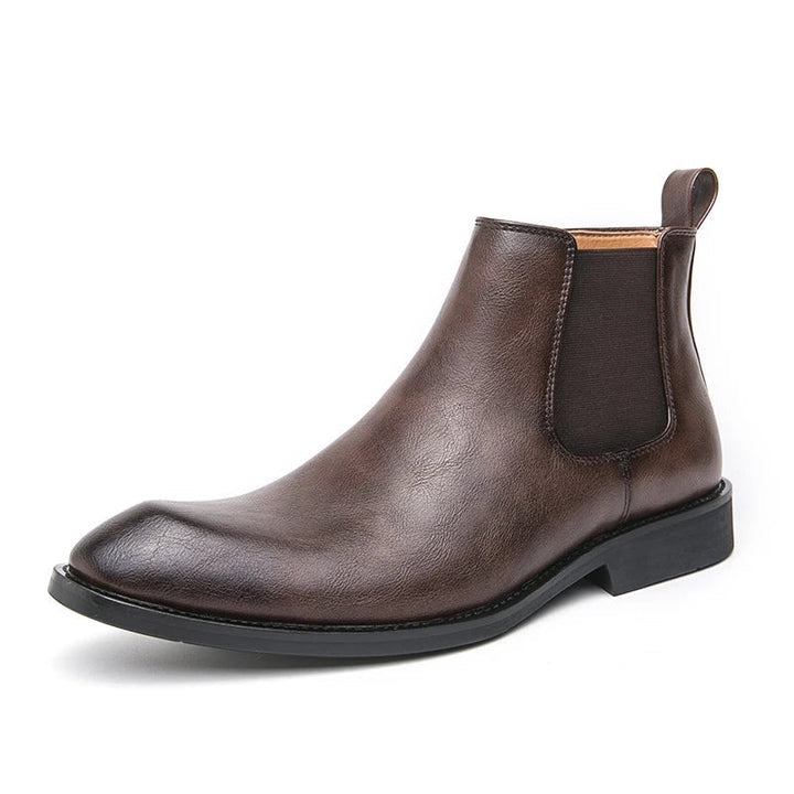 Herren SlipOn Flach Lederstiefel