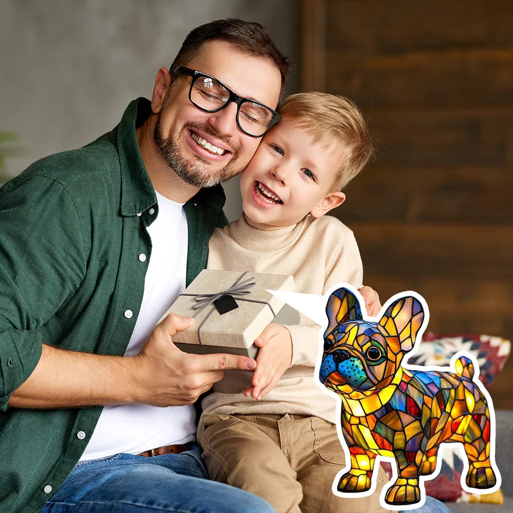 Leuchthund - handgefertigte Lampe, die Herzen erstrahlen lässt