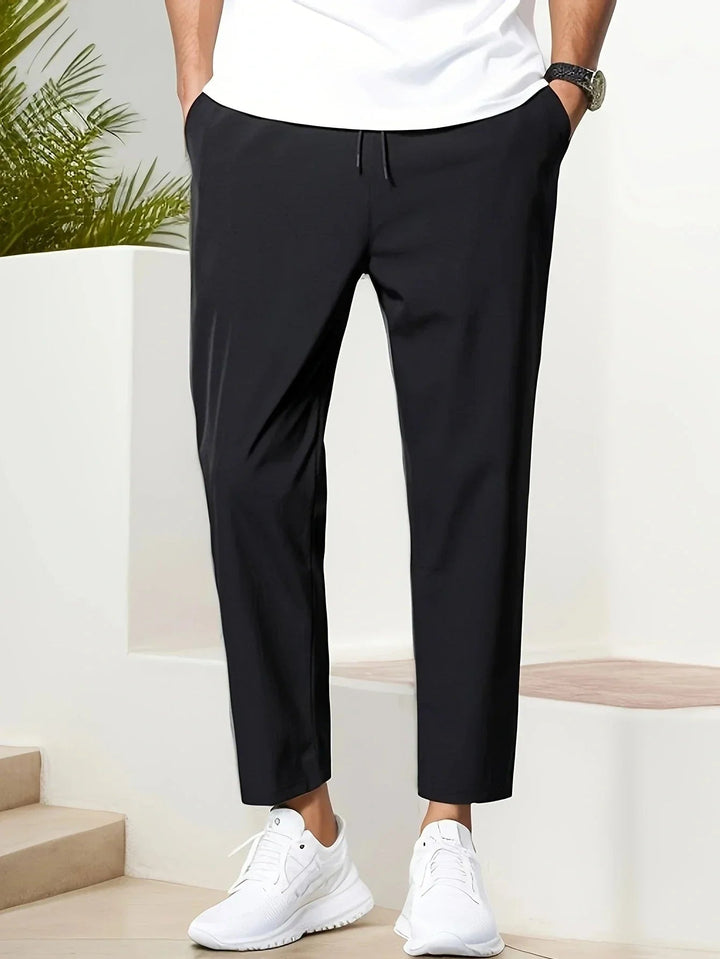 Gerade Geschnittene Leinenhose Für Herren