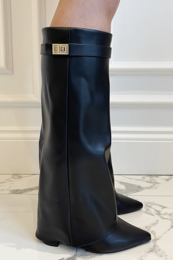 Zohra | Hohe Stiefel mit Lasche