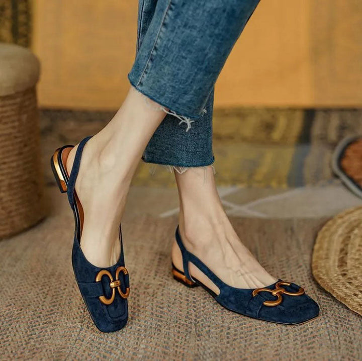 Damen Lederschuhe Mit Geschlossener Spitze