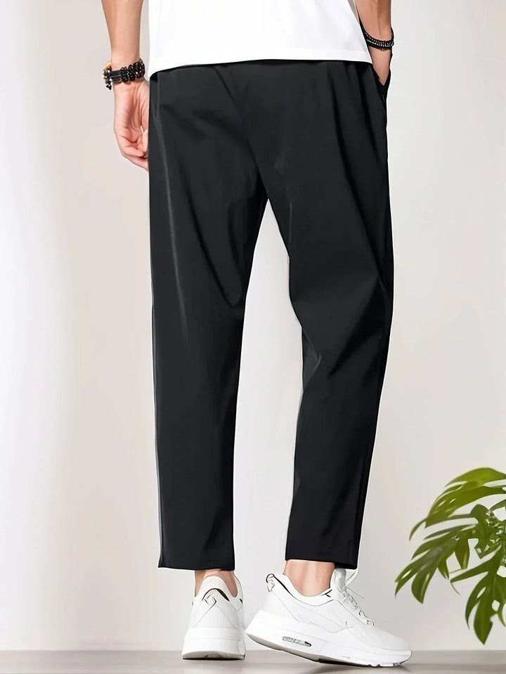 Gerade Geschnittene Leinenhose Für Herren