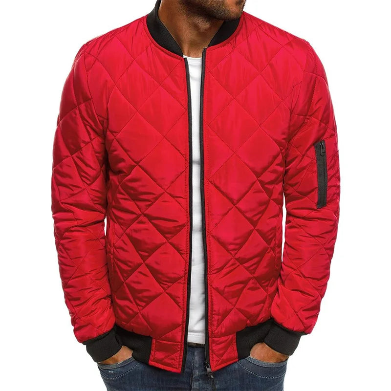 Herren Steppjacke Mit Reißverschluss