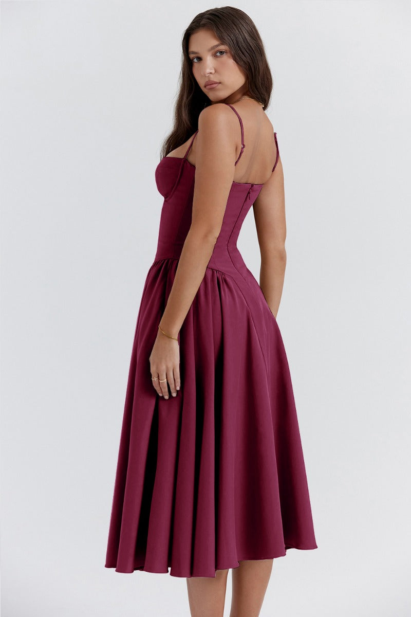 Damen Ärmelloses Korsettkleid