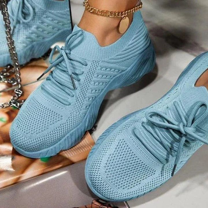 Damen Leichte Schnür Turnschuhe